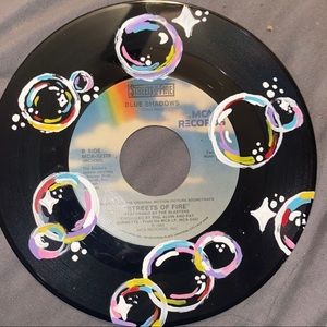 Bubbles Painting on a 45 Record